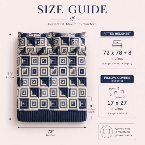 Image of HOMEKART 280 GSM Warm Fitted Bedsheet for Double Bed, Soft Winter Mattress Sheet, Cozy Stretchable Fitted Bed Cover with Elastic, Comfortable & Durable Bedding, Cinnamon, Double (78 x 72 + 8)