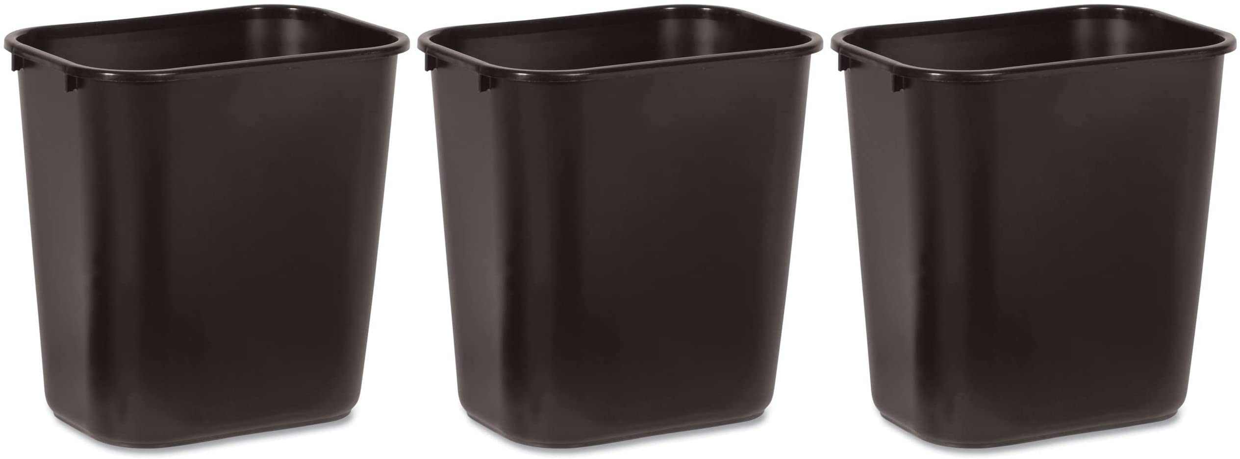 Amazon.com: Rubbermaid 295600BK Deskside Plastic Wastebasket