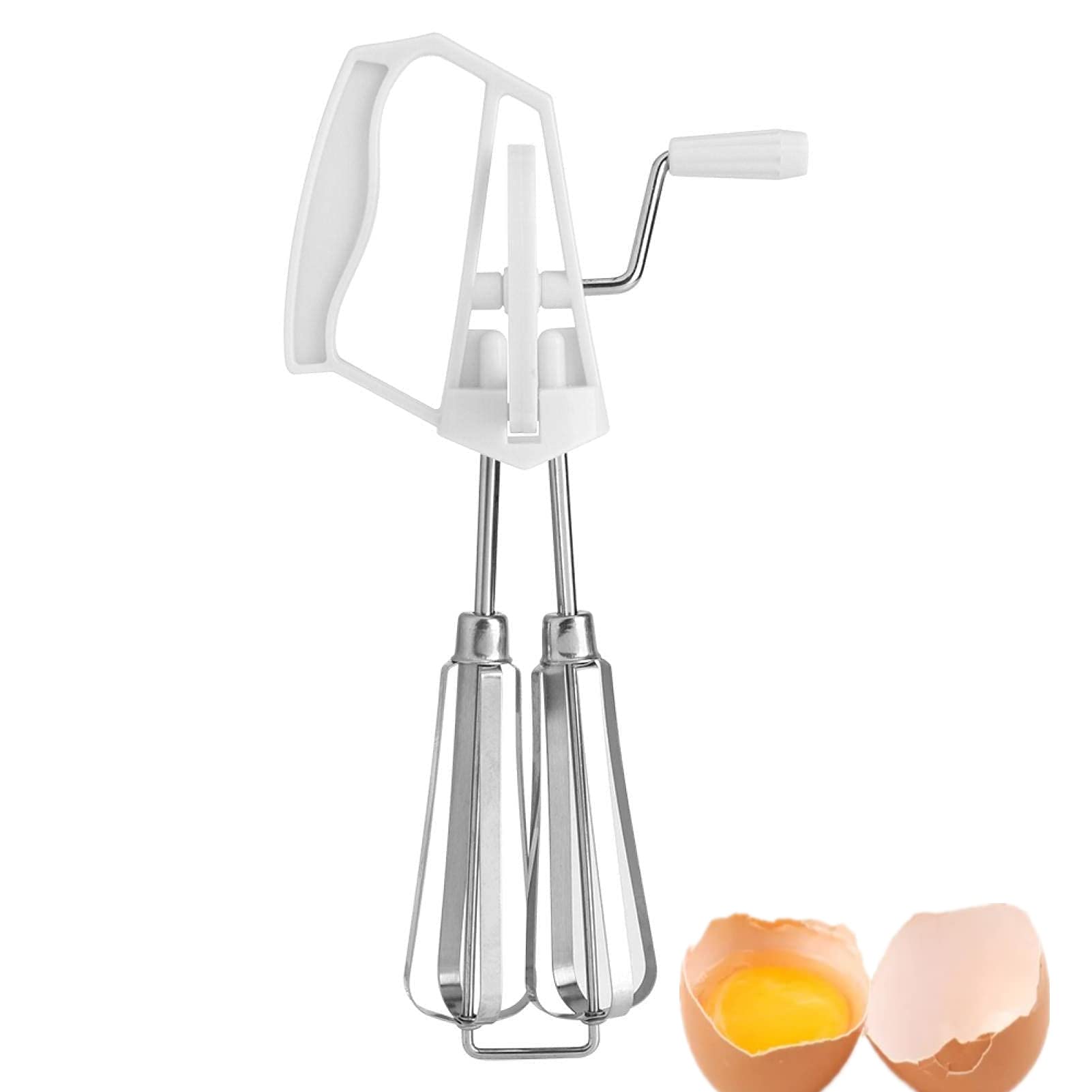 Set 2 Fruste Per Uova In Acciaio Inox – Mini Frullino A Molla Per Cucina, Caffè, Dessert