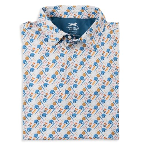 ChalkTalkSPORTS Baseball Polo Shirt - Past Time - Adult XL