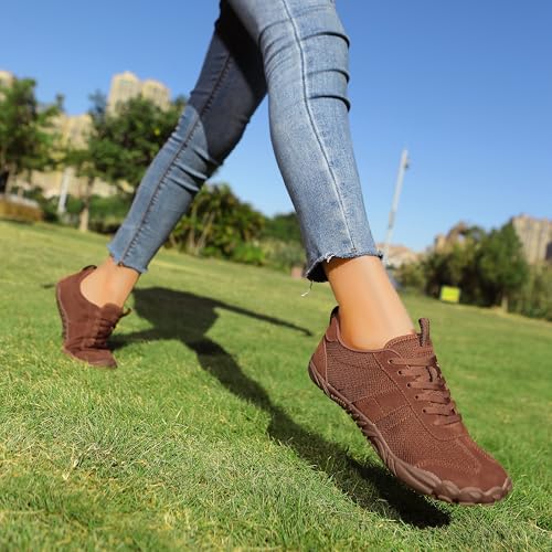 Image of UBFEN Womens Barefoot Shoes Mens Wide Toe Box Zero Drop Minimalist Sneakers | Laces Up, Lightweight, Breathable, Comfortable, Suitable for Walking, Travel, Light Hiking, Trail Running, Tennis, Daily Wear