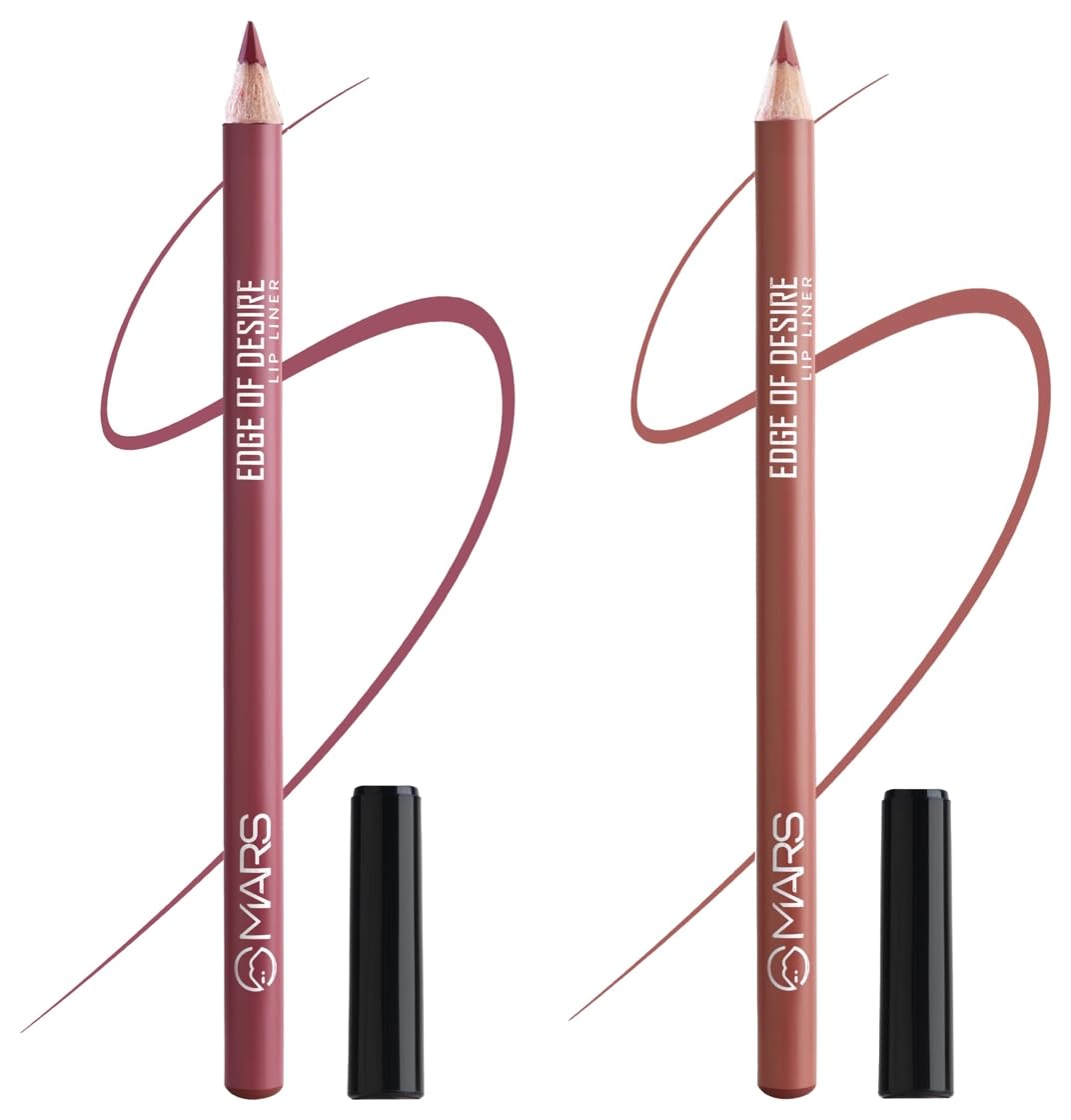 MARS Matte Lip Liner One Swipe Smooth Long Lasting Lip Pencil (1.4gm) (09-STEAMY PINK) Matte Lip Liner One Swipe Smooth Long Lasting Lip Pencil (1.4gm) (08-NUDE SPELL)