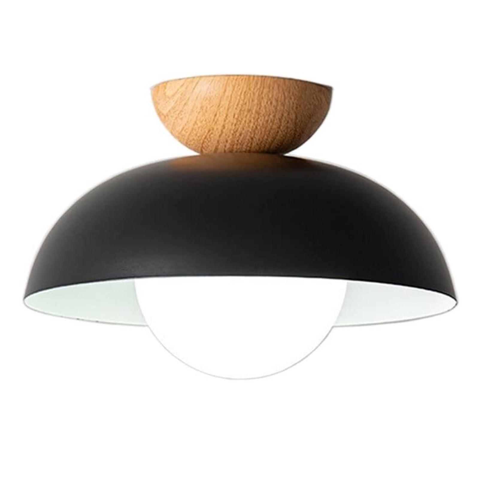 KHUKHU Minimalist Ceiling Light Round Ceiling Lamp Fixture Semi Recessed E14 Pendant Light Decoration Light Fixtures Nordic Style Bedroom Aisle Corridor Entry(Dark)