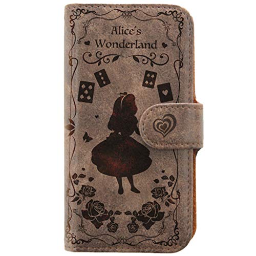 焼き込みアンティーク調スマホケース 手帳型 アリス 【チョコブラウン|iPhone13】 焼き込みアンティーク調スマホケース 手帳型 アリス 【チョコブラウン|iPhone13】