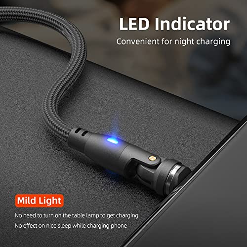 P-TECHUK Rotating 60W Super Fast USB C to USB C Magnetic Charging Data Cable - Image 4