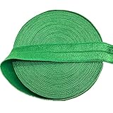  Ruban de soie for l\'artisanat, 5 mètres de bande élastique de 15 mm, ruban élastique multicolore pliable en élasthanne for la couture de bordure en dentelle, accessoire de vêtement (Color : Deep Gree