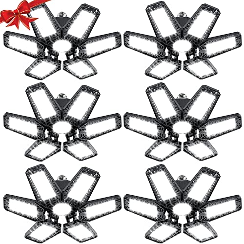 6 Pack Led Garage Light,185W 18500LM Super Bright Garage Lights Celling Led 6+1 Adjustable Panels 6500K Deformable Led Garage Ceiling Lights E26/E27 Base Led Shop Lights for Garage Workshop Basement 6 Pack Led Garage Light,185W 18500LM Super Bright Garage Lights Celling Led 6+1 Adjustable Panels 6500K Deformable Led Garage Ceiling Lights E26/E27 Base Led Shop Lights for Garage Workshop Basement