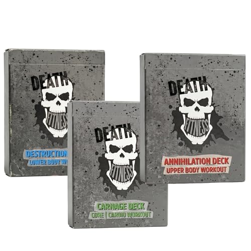 Workout Cards Deck of Death Fitness Family Owned USA Business (Fitness Trifecta Bundle)