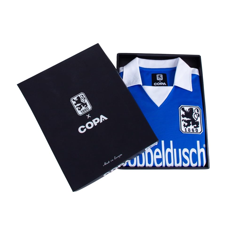 COPA - Retro Fußballtrikot Herren - TSV 1860 München 1980/81 - Blau - Kurzarm