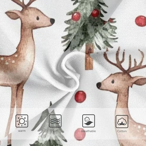 Girls' Organic Cotton Panties Comfort Underwear for Toddler Girls Rustic Xmas Print3