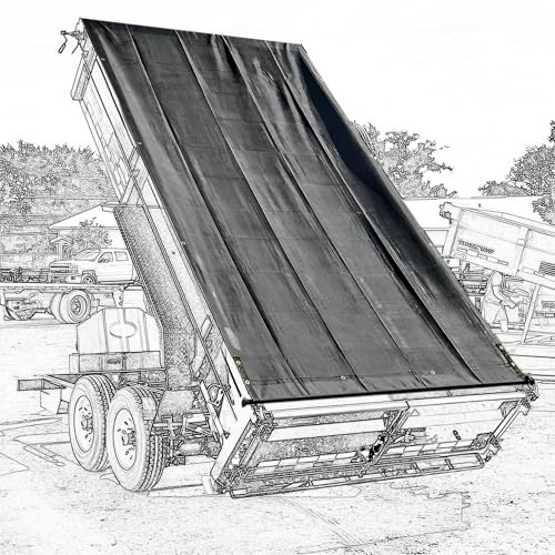 SUMORISE Dump Trailer Tarp 7'X16' - Heavy Duty Dump...