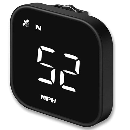 Miniatura 1 de VEESA Velocímetro digital GPS pantalla universal para auto HUD con velocidad MPH dirección distancia de conducción alarma de sobrevelocidad pantalla