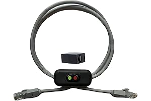 Ethernet Cable Switch Power Button Kill Switch Shut Off for Internet Network Cable Cord