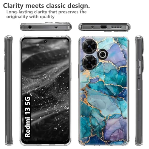 Image of Fashionury Soft Silicone Designer Printed Full Protection Printed Back Case Cover for Redmi 13 5G -D3182