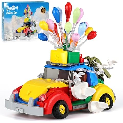 AoHu Ideas Beetle Balloon Car Building Toy Set, STEM Projects for Kids Ages 8-12, A Fun Gift for Boys Girls Kids Aged 8 9 10 11 12+ and Adults(1056 Pieces) Cover