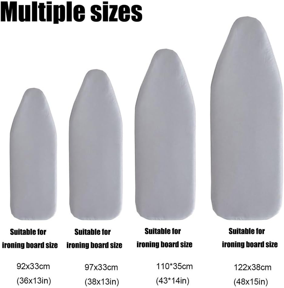 Ironing Board Cover 36x12 38x13 43x13 48x15in Table Top Iron Board Replacement Cover with Padding, Scorch Resistant, Heat Resistance, Easy to Install(Color:G,Size:110x35cm/43x14in)