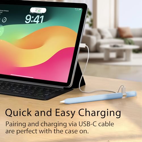 Funda de silicona para Apple Pencil USB-C 2023 protector antideslizante iPad 5