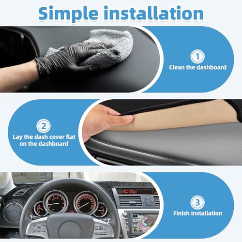 Image of Dash Cover Mat for Mazda 6 2009 2010 2011 2012 2013 Non-Slip Dashboard Cover Mat Sunshade UV Rays Protector Interior Accessories