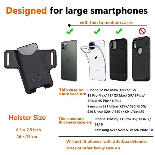 Easyant Men Leather Phone Holster Universal Case Waist Bag Purse With Belt Hole #TOP1