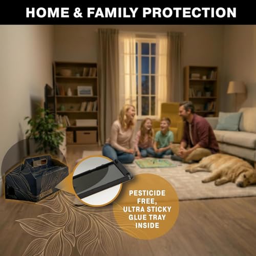Image of Catchmaster Catch & Toss: No-Touch, No-See Disposable Mouse Glue Traps Indoor, No Bait Needed (2 Pack), Catches up to 10 Mice - Pesticide-Free, 6 Months of Child & Pet Protection Sticky Mouse Traps