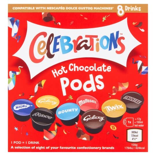Celebrations Hot Chocolate Drink Pods 128g
