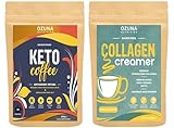 Keto Coffee & Collagen Creamer Bundle, Low Calorie, Dairy-Free, Instant Bulletproof Ketogenic Energy Coffee with MCT Oil & Hydrolysed Collagen Peptides, Supports Skin, Hair & Nails