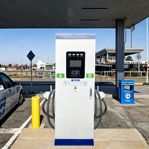 Commercial EV Charger Pedestal Outdoor Fast Charging Station with Payment System Touch Screen for...