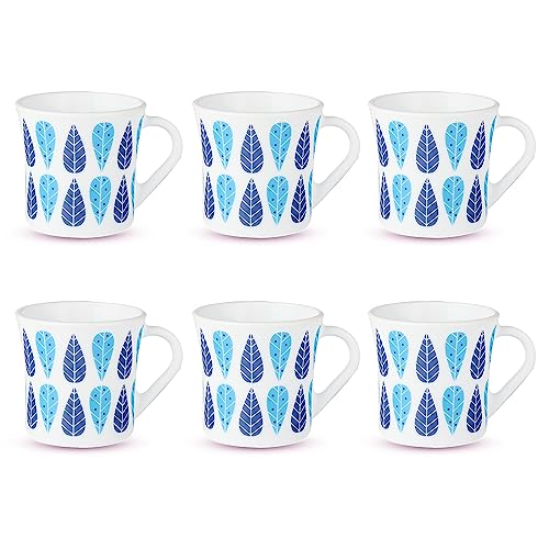 Larah by Borosil Crysta Series Fable Opalware Mug | Set of 6 Tea/Coffee Mugs, 100 ml Each | Microwave & Dishwasher Safe, Bone-Ash Free | Crockery Set Ideal for Daily Use & Gifting | White (B0C2TS9HJF) Amazon Price History, Amazon Price Tracker