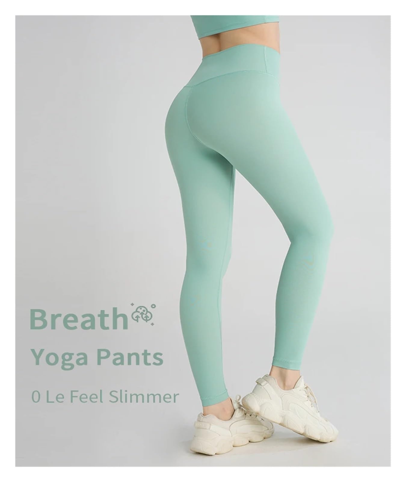 Leggings da Yoga Leggings da Fitness for Sollevamento Fianchi a Vita da Donna Pantaloni da Ciclismo da Corsa Leggings Sportivi Traspiranti(Snow Blue,M)