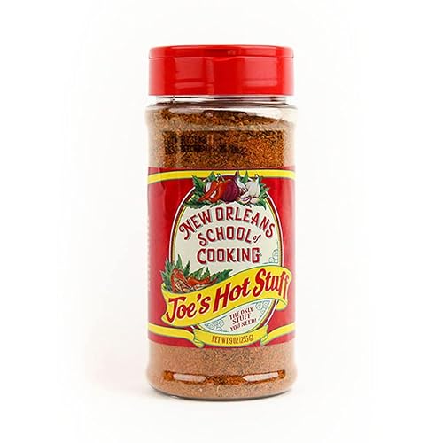 Joe's Stuff Hot Blend condimento de New Orleans School of Cooking (9 onzas)