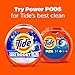 Tide PODS laundry detergent pacs, 3-in-1 Stain Remover, Odor Fighter, Color Protector, 102 Count, HE compatible, Original Scent
