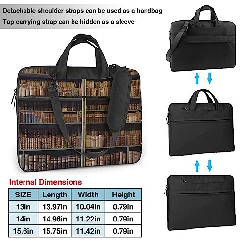 Sacoche ordinateur portable bibliothèque vintage housse pc - 2