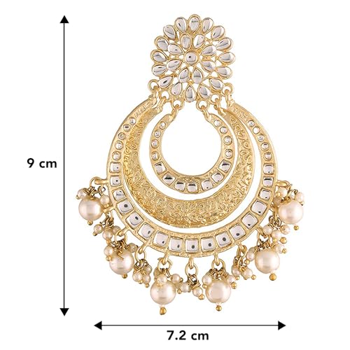 Image of Peora Traditional Indian Ethnic Earrings Jewellery Set Gift for Women Girls