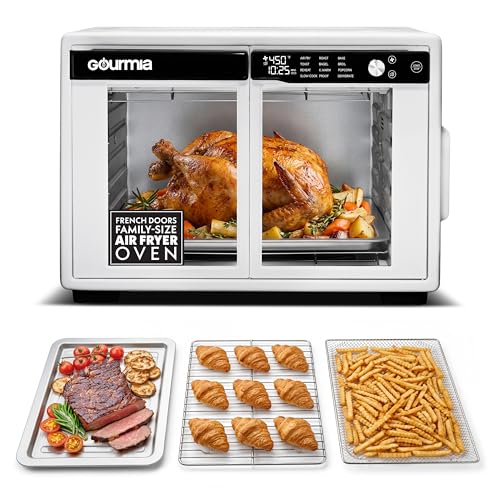 Gourmia French Door Digital Air Fryer Oven - XL 37QT Capacity, 12 Presets, FryForce 360° Tech