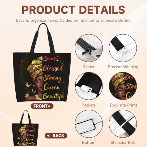 Bolso Tote para mujer liviano para viaje trabajo gimnasio miniatura 4