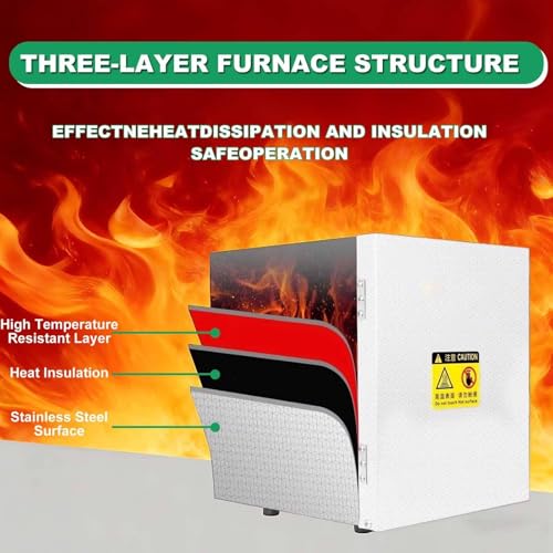 Forno Elettrico Per Ceramica A Casa, Controllore Digitale Pid Con Precisione Di ±1°C, Mini Forno Per Gioielli, Argilla Metallica, Ceramiche, Fusione Dello Smalto, Lavoretti Fai-Da-Te (15X15X20Cm) - 4