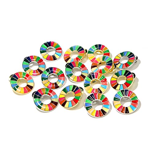 Image of BaronHong Sustainable Development Goals Brooch,United Nations SDGs Pin Badge,Rainbow Lapel Pin,Enamel Pin Decoration