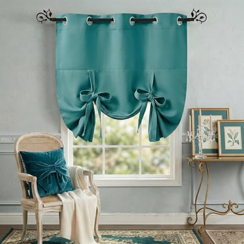 Pony Dance Blackout Shades Bathroom Curtain - Tie Up...