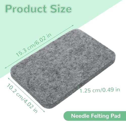 Image of Aeaocvo Needle Felting Pad, 4x6 in Needle Felting Mat, Gray Sponge Pad for Any Wool Felt Supplies