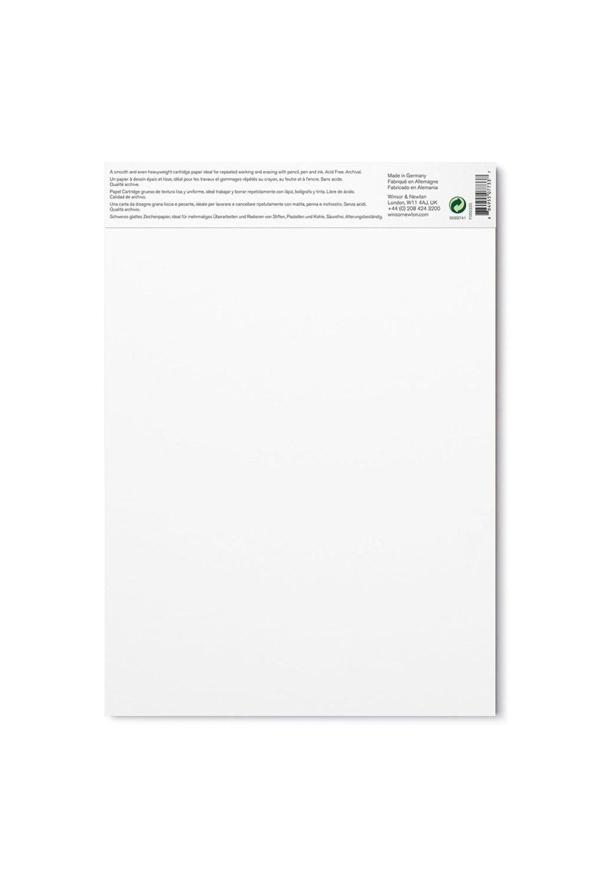 Winsor & Newton 6689741 papier rysunkowy w bloku – 25 arkuszy A4, 220 g/m², drobna ziarnistość, naturalna biel, nie zawiera kwasów w jakości archiwalnej, odporny na starzenie się cienkopisów, tuszów, kredek