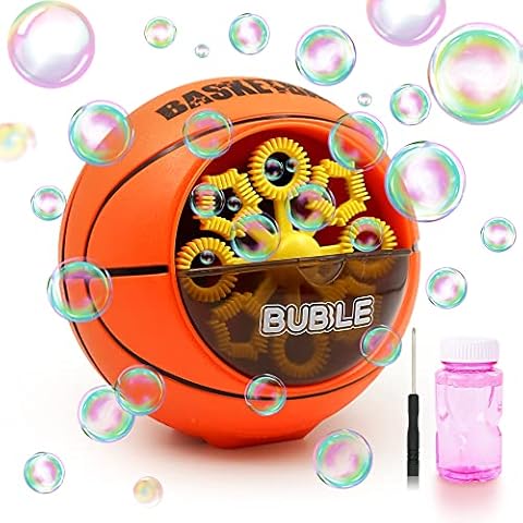 Bubble Machine for Toddlers 3+, Basketball Bubble Maker Professional for Kids Age 3-8, Outdoor Automatic Bubble Blower for 3 Year Old Toys Boys, Summer Birthday Gift for 4 5 6 7 8 Year Old Boys Girls Cover