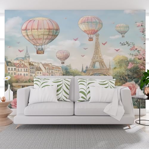 Papier peint Tour Eiffel autocollant pour rénover un mur sans colle - 6