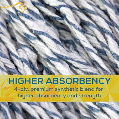 Image of Kleen Handler Cut End Finish Mop Head Replacement,Universal Headband, 6Pack