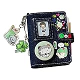 REYLNXR ミニバッジ 70 枚インナーページ付き シール手帳 M5 シール帳 女の子 バインダー ポケットノート DIY 活頁式 可愛い 多機能収納 バッジ・写真・カード・シール整理 子供用 小学生 ギフト（デニムブルー）