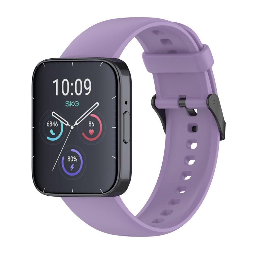 Correa Compatible con Amazfit Bip 5 Unity/Bip 5/SKG V9/V9 Pro, Correas Deportiva Silicona para Mujeres Hombres