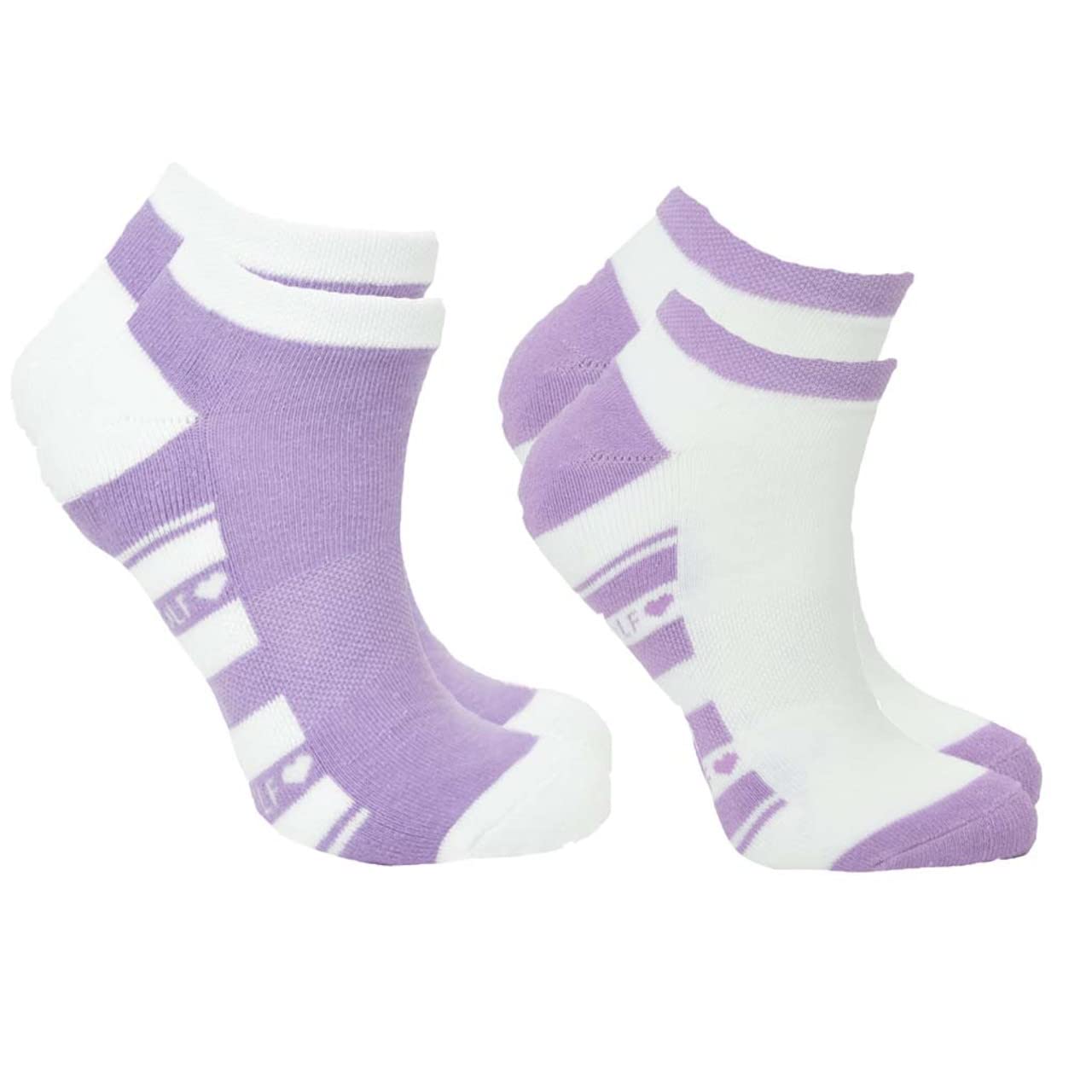 Pure Golf Ladies 2 Pair Pack of lilac Golf Socks