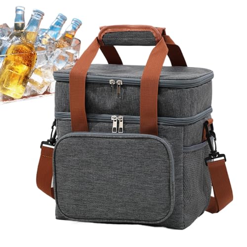 Cushangty Bolsa Térmica | Portátil Grande Bolsa Fría Aislada - Impermeable con Correa Ajustable para Hombre Mujer Escuela Oficina Playa Piscina Exteriores