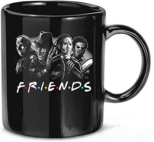 Friends Horror #Freddy #Krueger #Jason #Voorhees #Michael #Myers Leatherface Taza de regalo Taza de cerámica 11oz
