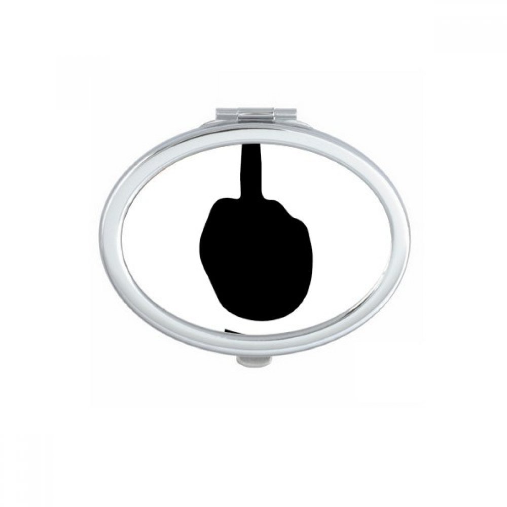Miroir de poche à la main pour maquillage nomade et rapide en voyage