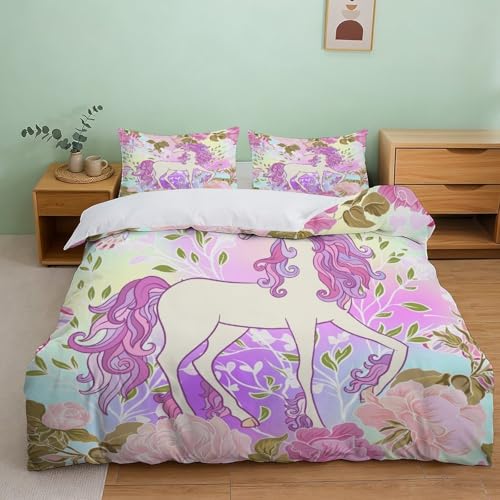 Housse de couette licorne douce pour offrir des nuits magiques et sereines à votre ado - 3